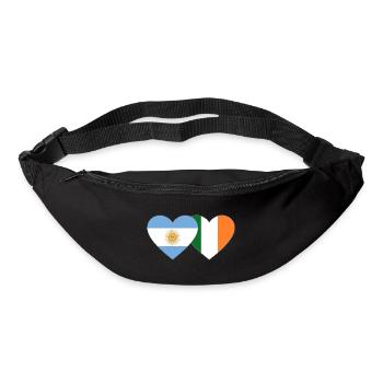 Drapeau de l’Argentine Irlande - Sac banane - noir - Devant