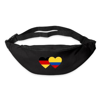 Allemagne Colombie Drapeau Coeur - Sac banane - noir - Devant