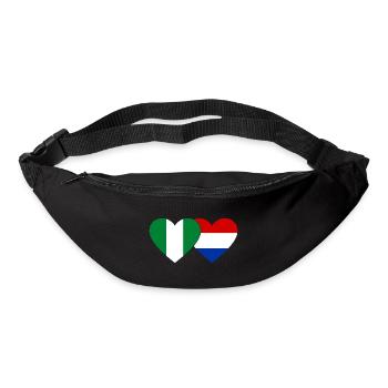 Nigeria Holland Flag Heart - Bum bag - black - Front