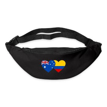Drapeau de l’Australie et de la Colombie - Sac banane - noir - Devant