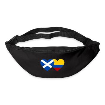 Ecosse Colombie Drapeau Coeur - Sac banane - noir - Devant