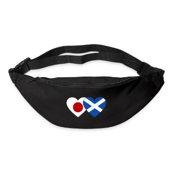 Japan Scotland Flag Heart - Bum bag - black - Front