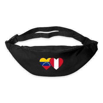 Venezuela Peru Flag Hands Heart Shape - Bum bag - black - Front