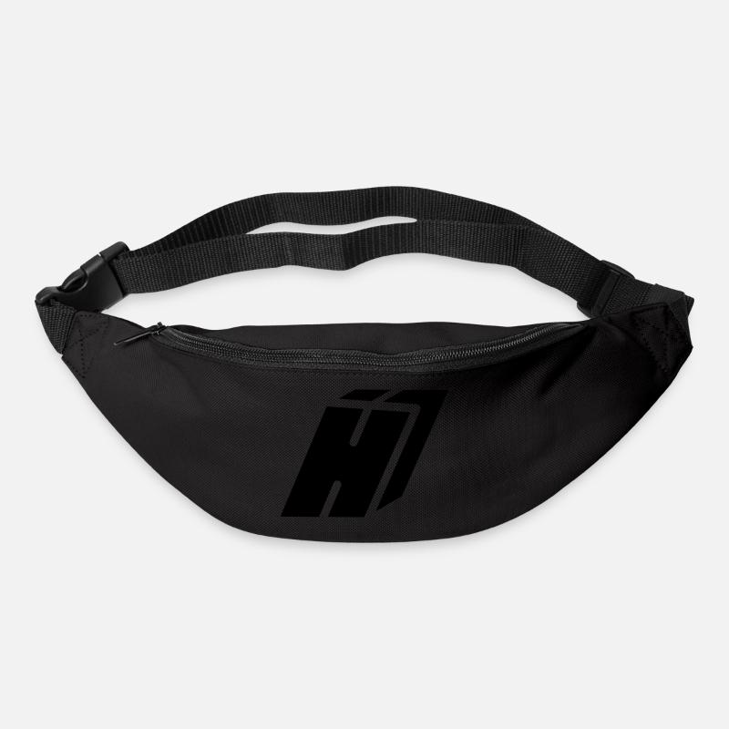 Abstract H letter - Bum bag - black