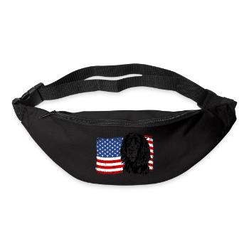 Gordon Setter Amérique Flag Dogs Wilsigns - Sac banane - noir - Devant