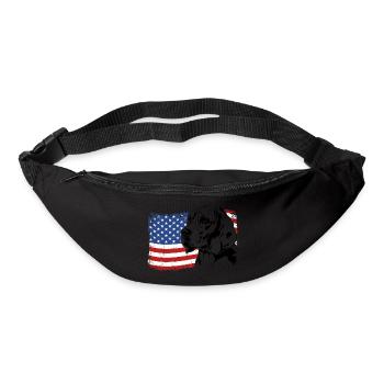 BEAGLE America Flag Dogs Dog Wilsigns - Bum bag - black - Front