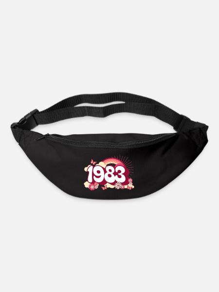 Retro 1983 Fête Anniversaire Femme 40 Ans - Sac banane - noir