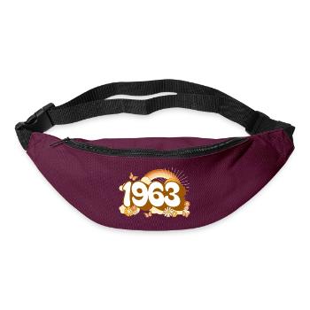 Retro 1963 Geburtstagsfeier Frau 60 Jahre - Gürteltasche - Burgunderrot - Vorne