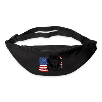 Landseer America Flag Dog Dogs Wilsigns - Bum bag - black - Front