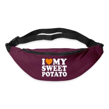 J'aime Ma Patate Douce Couple Thanksgiving - Sac banane - bordeaux  - Devant