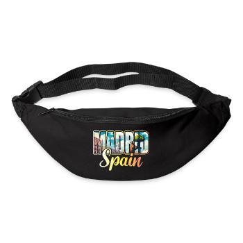 Voyage Espagne Ville Madrid - Sac banane - noir - Devant