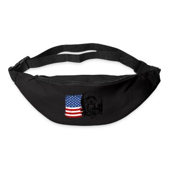 Havanese America Flag Dog Dogs Wilsigns - Bum bag - black - Front