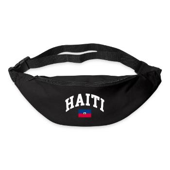 Drapeau d’Haïti - Sac banane - noir - Devant