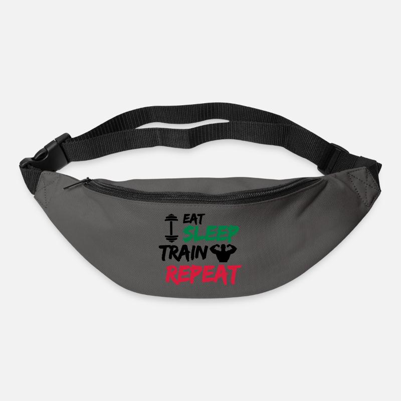 eat sleep train repeat - Gürteltasche - Graphite