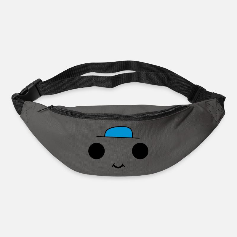 Cute face with a blue hat - Gürteltasche - Graphite
