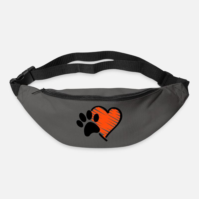 pfote herz - Gürteltasche - Graphite