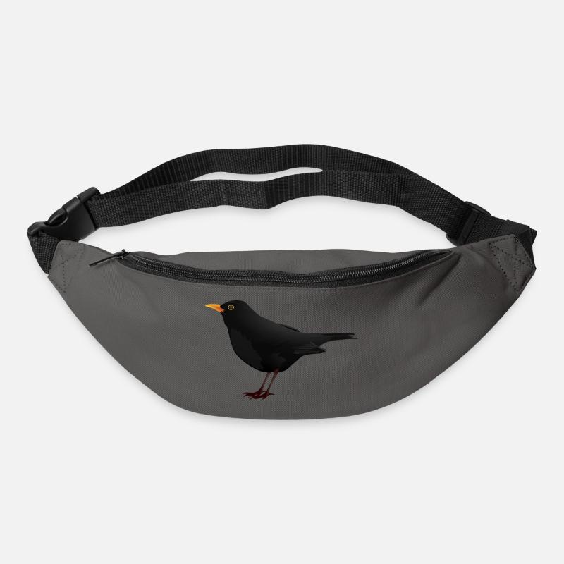Amsel Drossel Star Vogel Geschenk Geschenkidee - Gürteltasche - Graphite