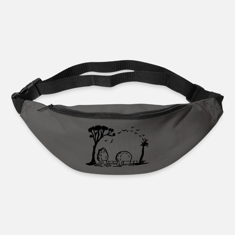 Elefant Dorf Optische Täuschung - Gürteltasche - Graphite