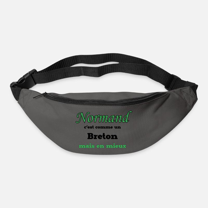 Normand Vert Élégant Script - Sac banane - gris graphite