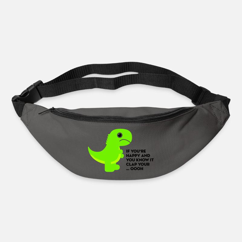 T-Rex clap your hands - Gürteltasche - Graphite