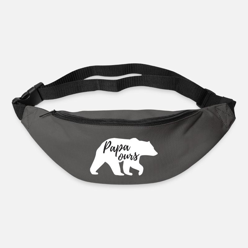 Papa ours - Sac banane - gris graphite