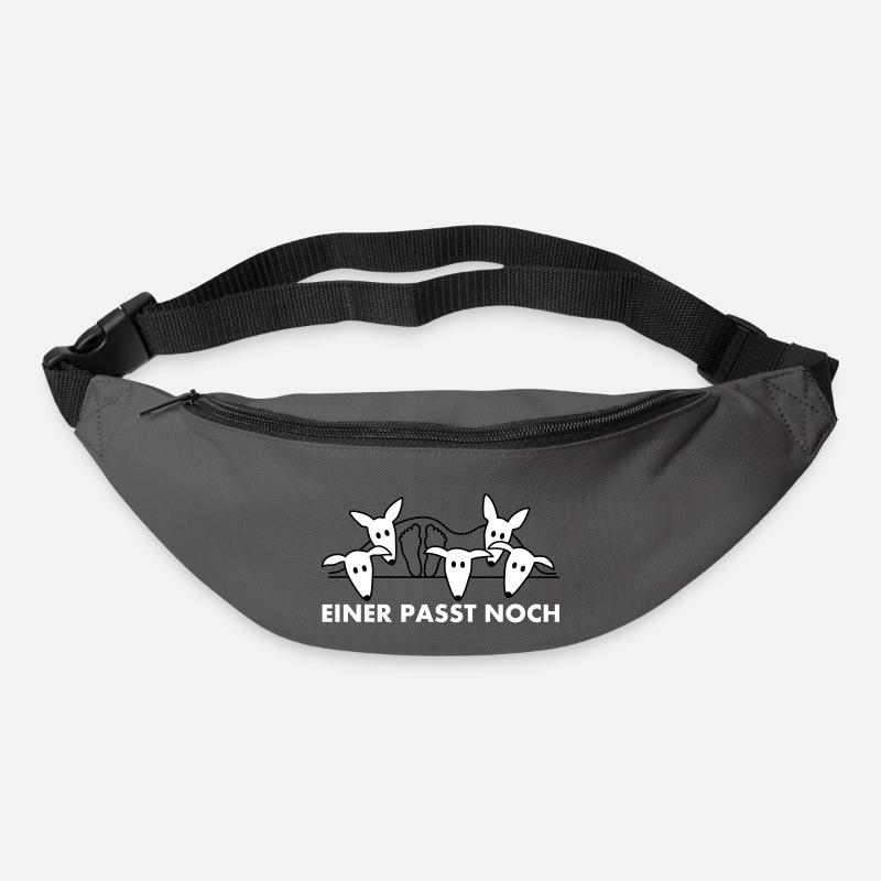 Einer paßt noch - Podenco und Galgo - Gürteltasche - Graphite
