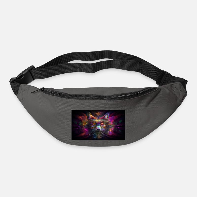 Hypnotischer Waschbär in der 5. Dimension - Gürteltasche - Graphite