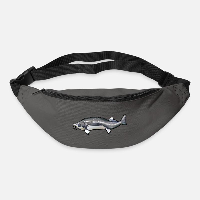 Motif de queue de kelfish arraché - Sac banane - gris graphite