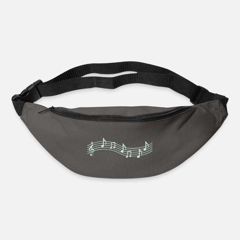 music notes - Gürteltasche - Graphite