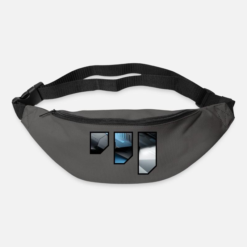 Futuristisches Techno Abstraktes Muster - Gürteltasche - Graphite