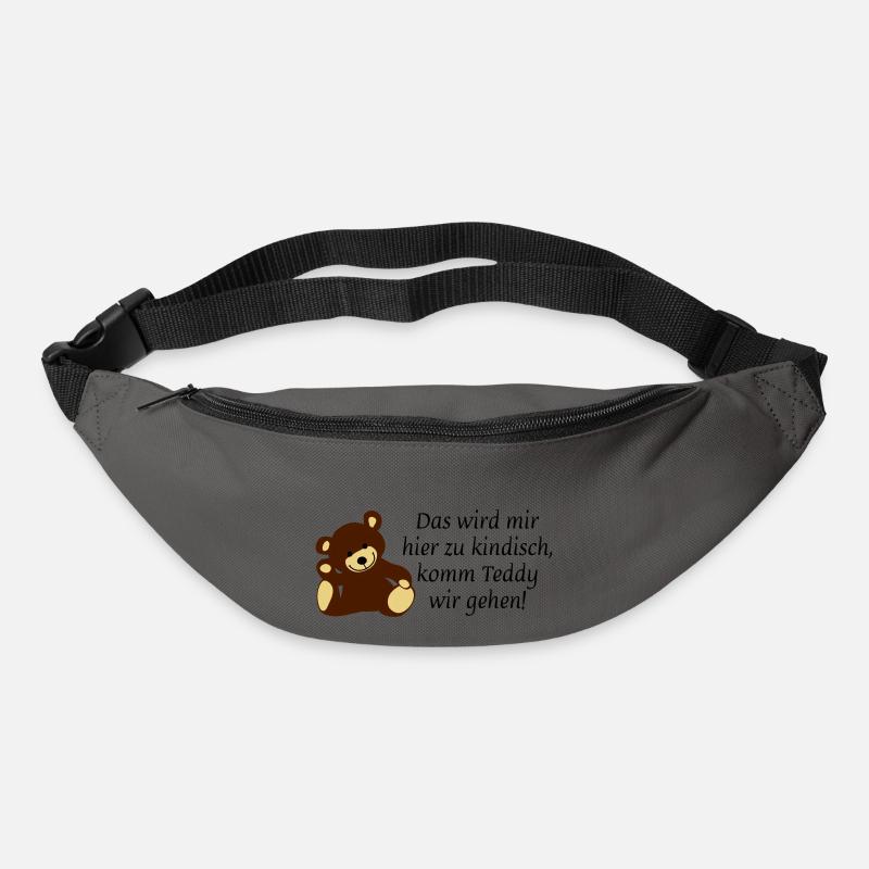 Das wird mir hier zu kindisch komm Teddy wir gehen - Gürteltasche - Graphite