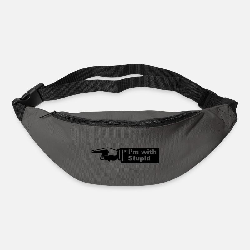 im with stupid - Sac banane - gris graphite