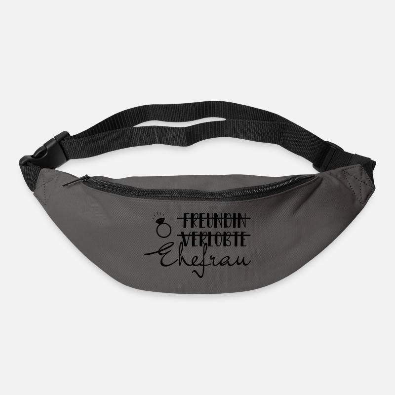 Verlobte Ehefrau Braut Hochzeit Bride hen night - Gürteltasche - Graphite