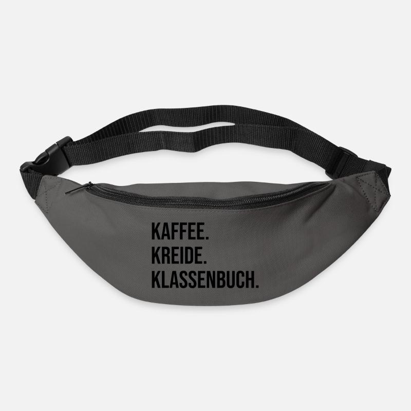 Kaffee. Kreide. Klassenbuch. - Gürteltasche - Graphite