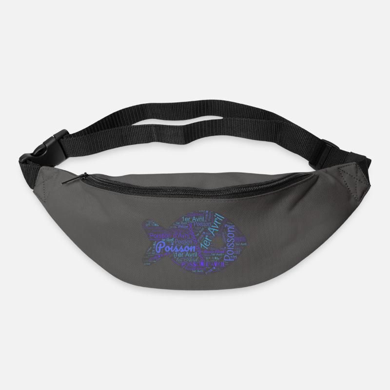 POISSON. POISSON D'AVRIL - Sac banane - gris graphite