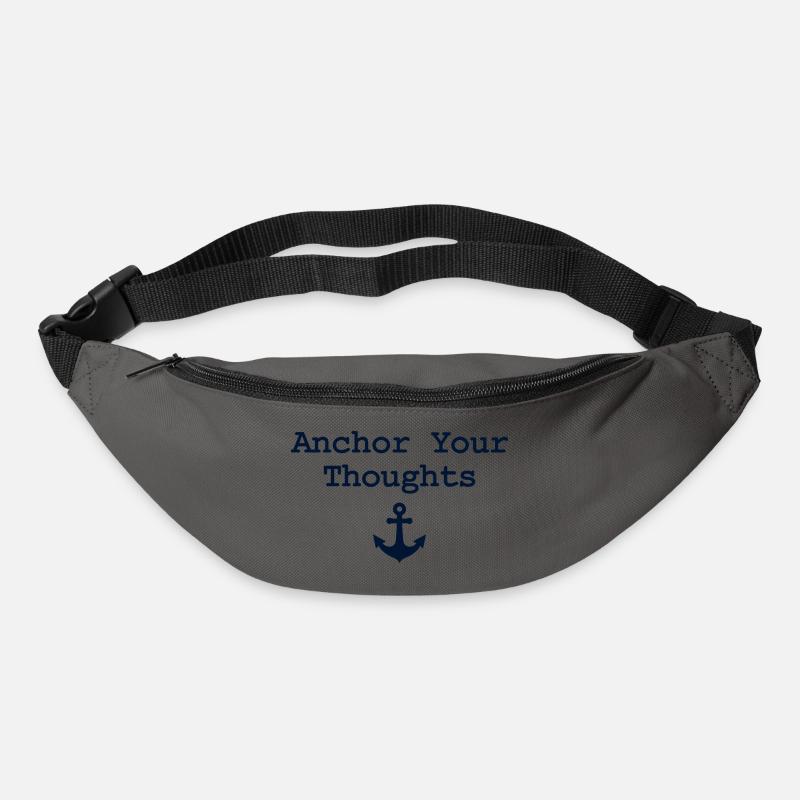 Anchor Your Thoughts Anker Spruch - Gürteltasche - Graphite