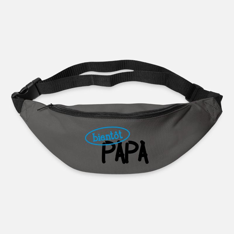 Bientôt Papa ! - Sac banane - gris graphite