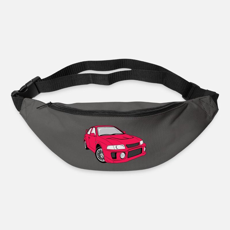 Retro rotes Auto - Gürteltasche - Graphite