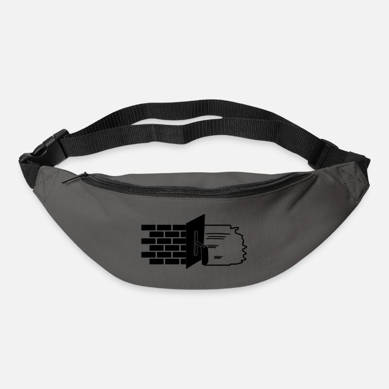 Plasterer logo stones and stucco - Bum bag - graphite grey