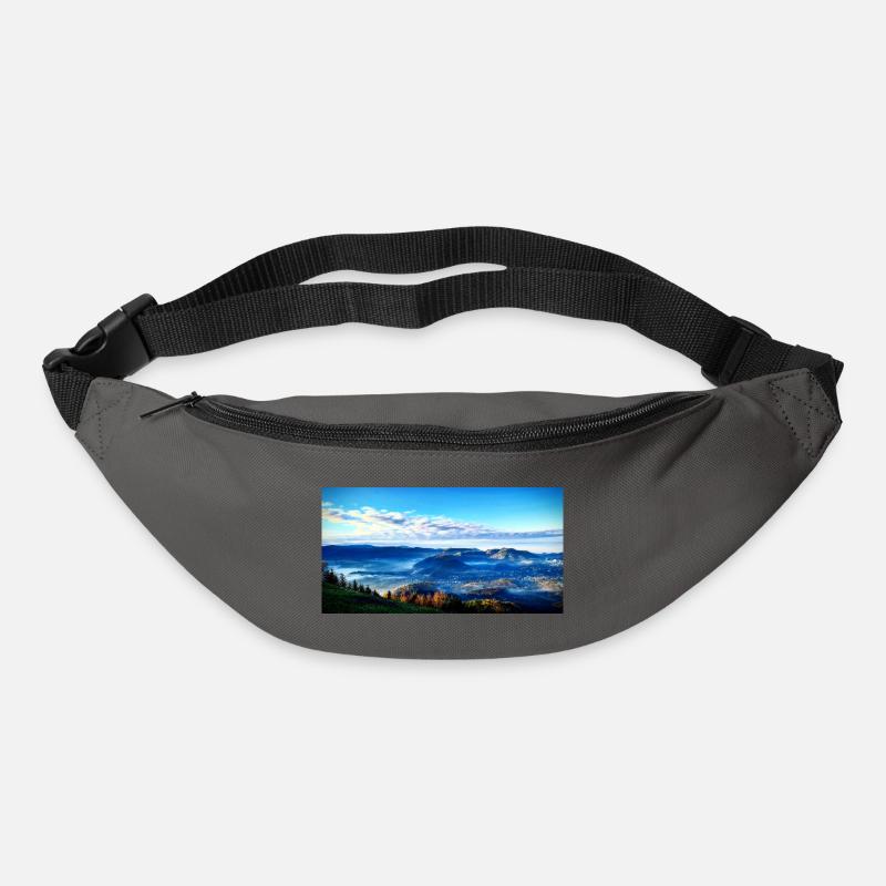 Morgennebel Berglandschaft - Gürteltasche - Graphite