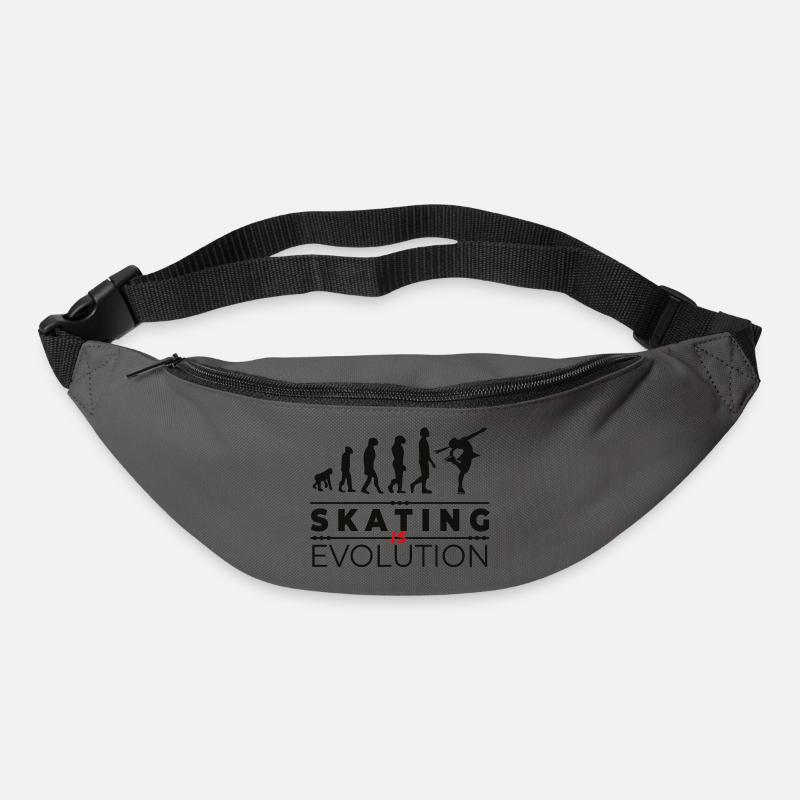 Skating is evolution - Message Humour Parodie - Sac banane - gris graphite