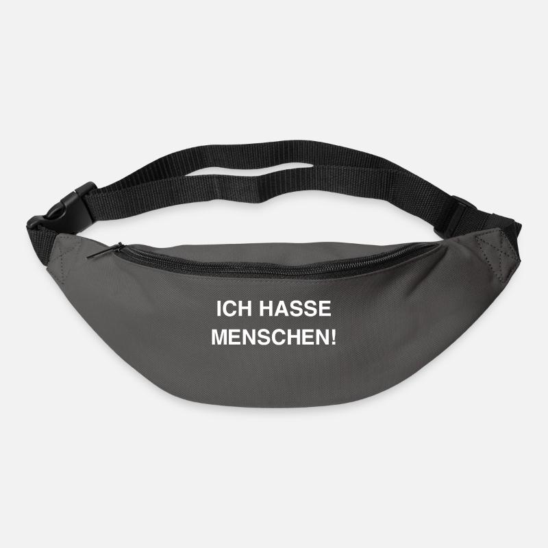 Ich hasse Menschen - Gürteltasche - Graphite
