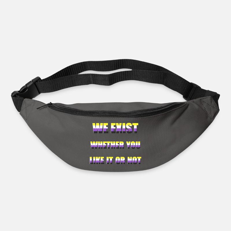 We Exist - Nicht-binäres Flag - Gürteltasche - Graphite