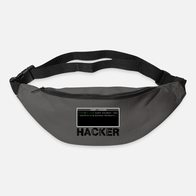 Hacker Linux - Sac banane - gris graphite