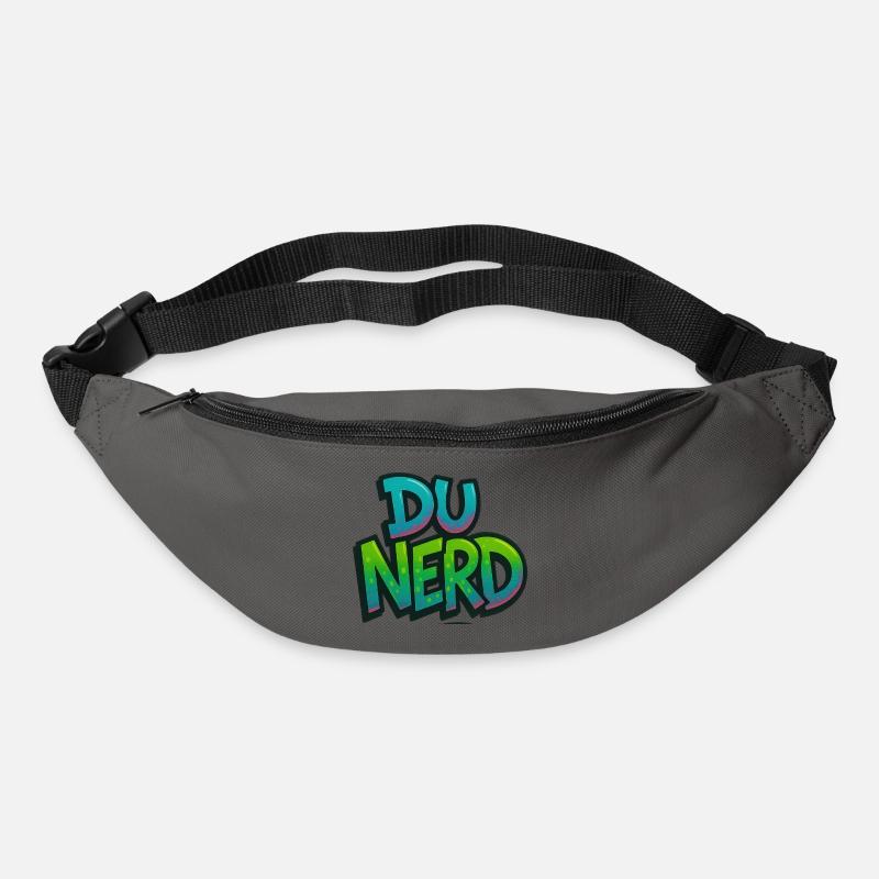 Nerd design with gradient - Bum bag - graphite grey