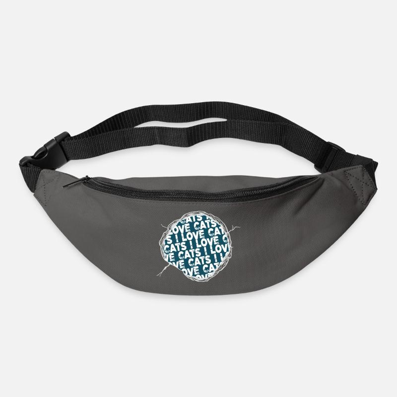 mammal fun awesome statement house cat pet cat - Gürteltasche - Graphite