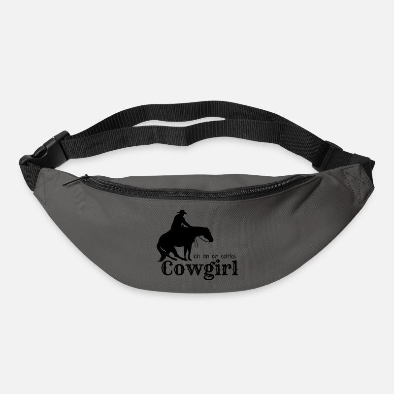 Ich bin ein echtes Cow-girl - Gürteltasche - Graphite