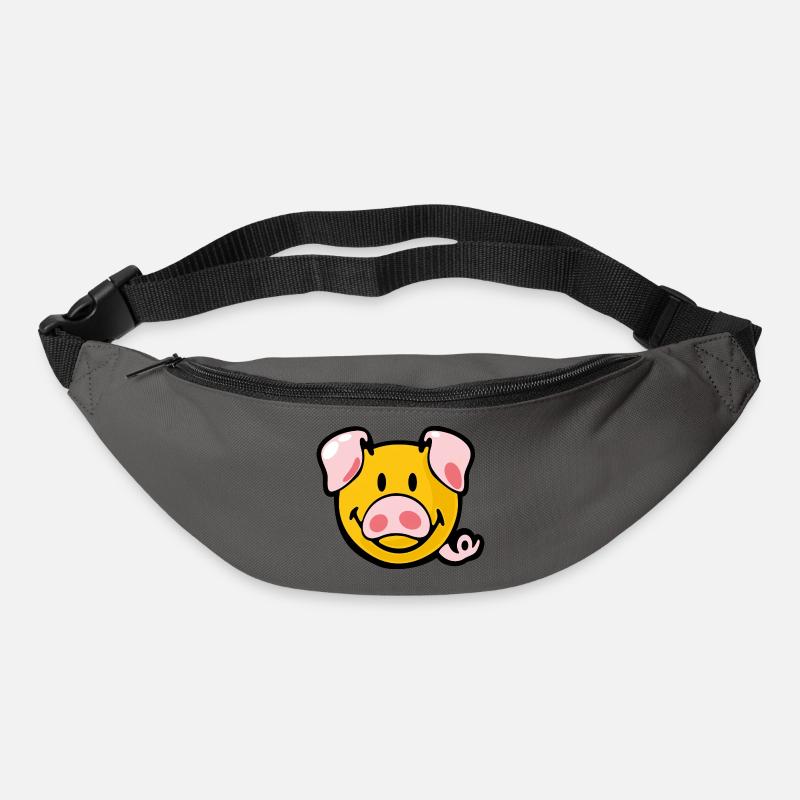 Smiley Pig - Gürteltasche - Graphite
