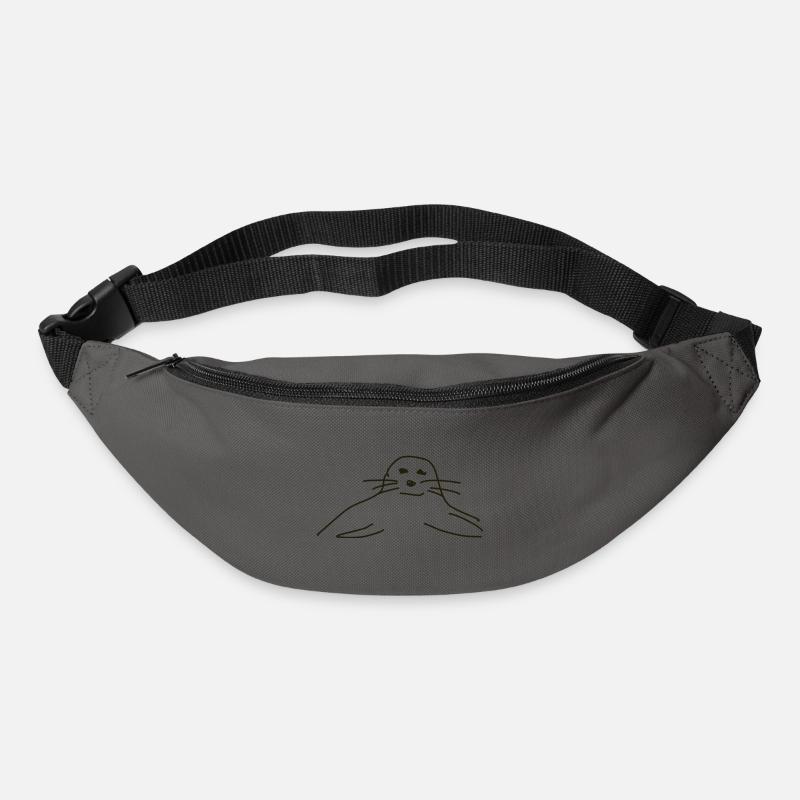 Seehund Seehunde Robbe Robben Tiere - Gürteltasche - Graphite