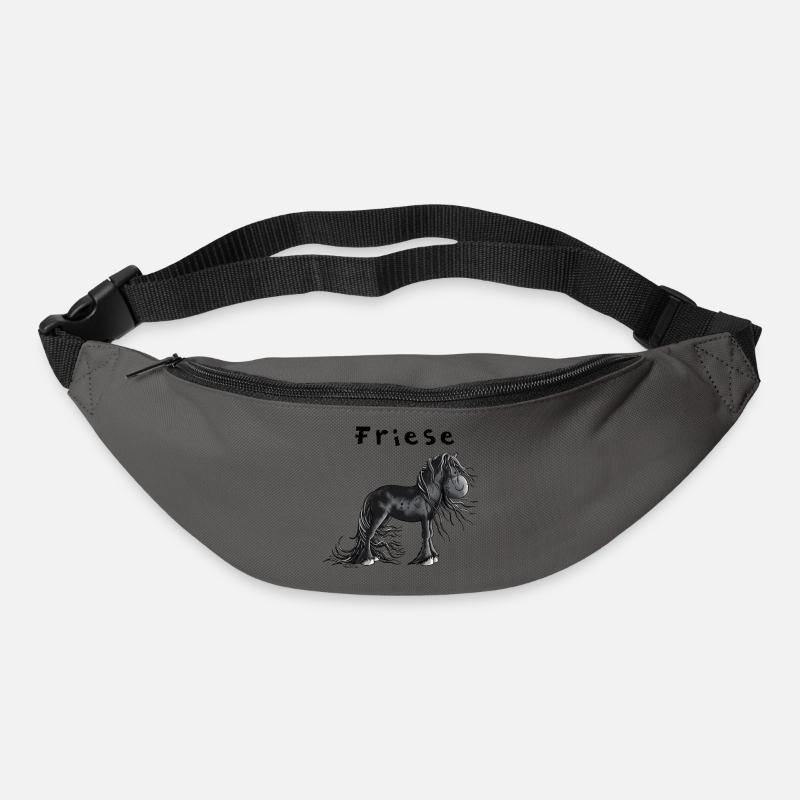 Niedliches Friesenpferd - Gürteltasche - Graphite